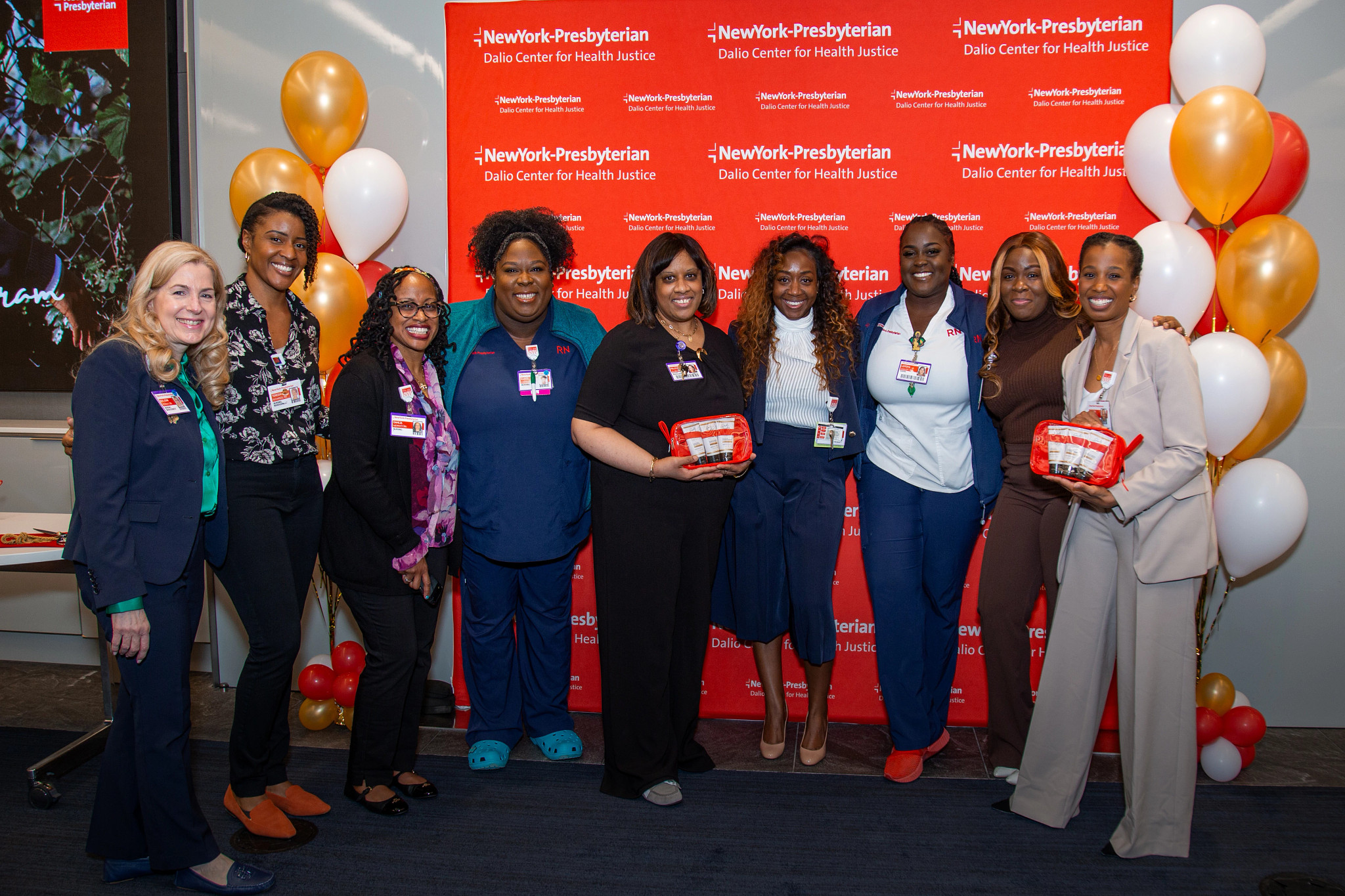 NewYork-Presbyterian staff at the 2024 Carol's Daughter ribbon-cutting ceremony