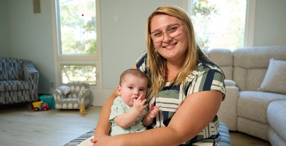 mother holding her newly born child