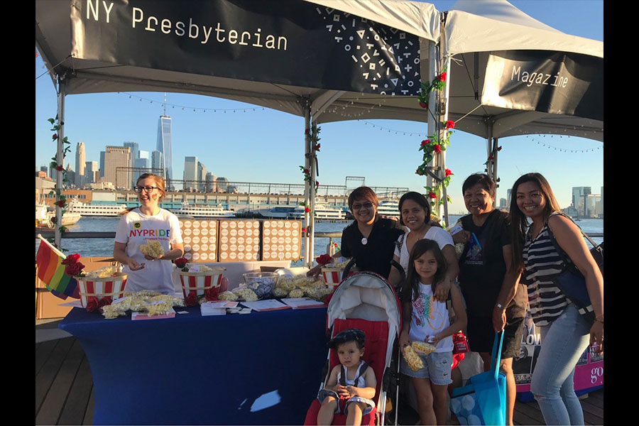 NewYork-Presbyterian booth at pride event 