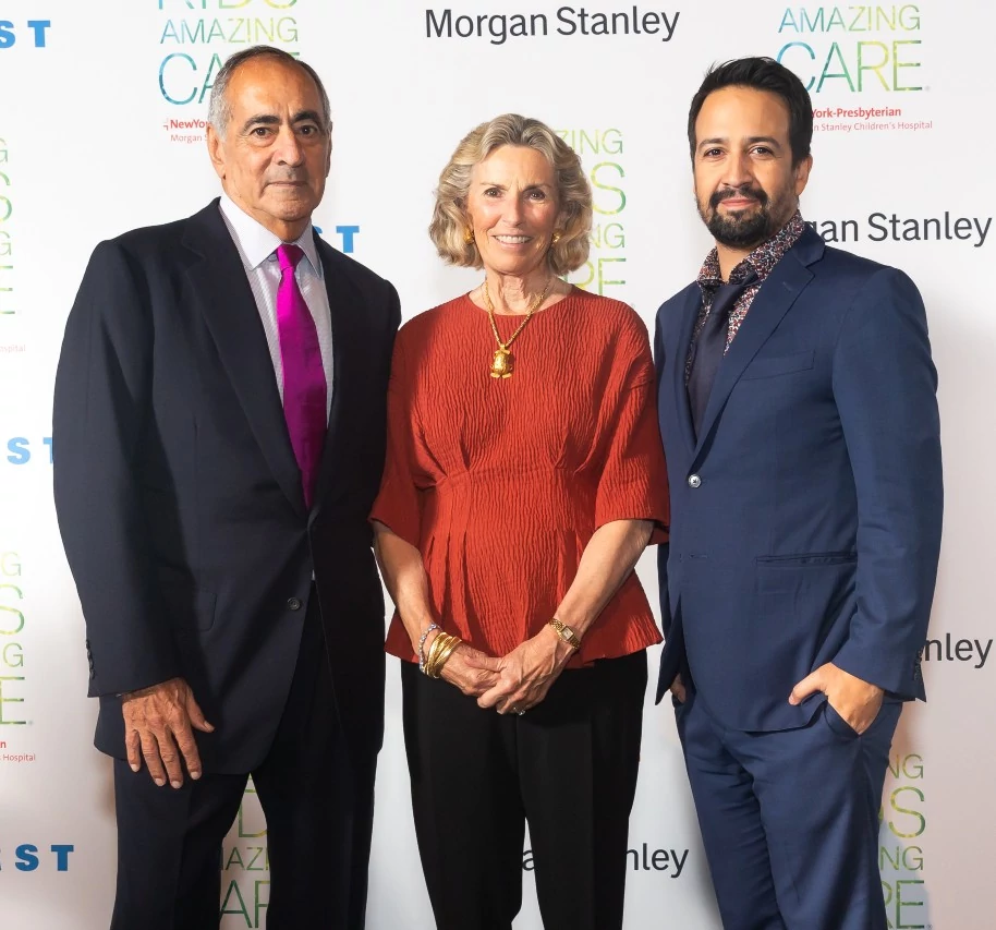 NYP Board of Trustees Chair Emeritus John Mack, Christy Mack, and Lin-Manuel Miranda