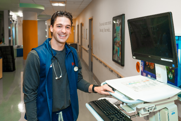 Daniel Paparelli is takes care of patients at NYP Morgan Stanley