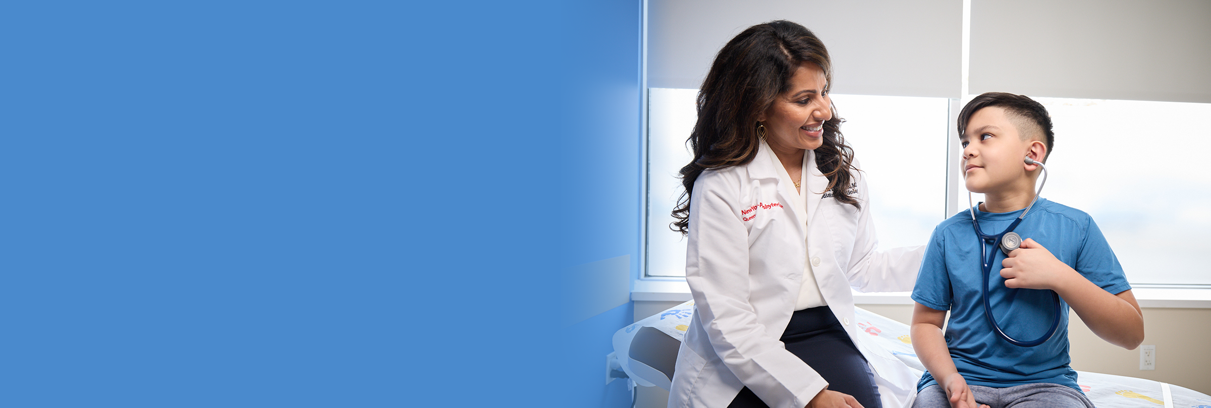 Maria T. Thanjan and pediatric patient