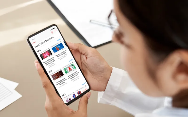 NYP Advances app being used on mobile